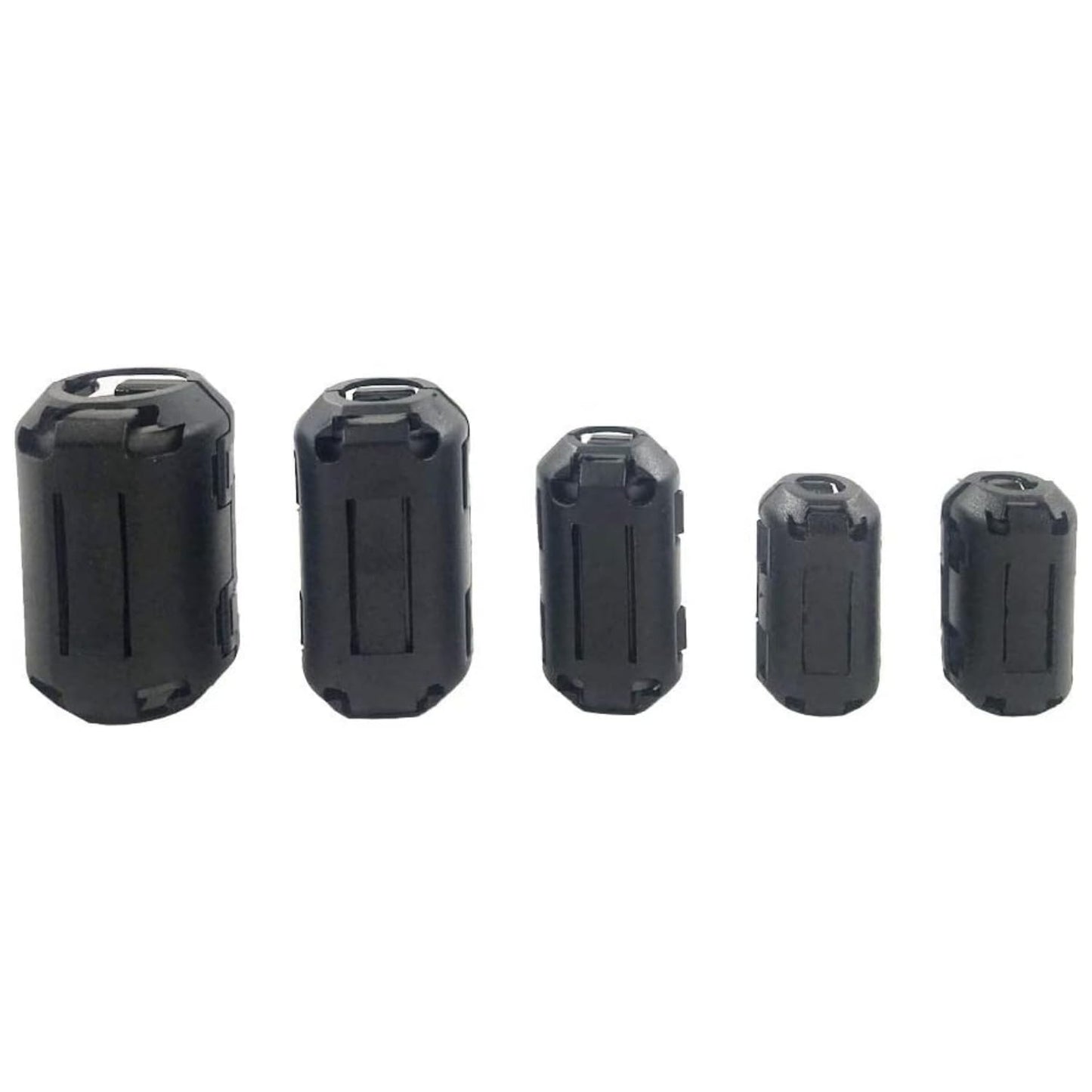 20Pcs Clip-on Ferrite Ring Core Ferrite Bead RFI EMI Noise Suppressor Cable Clip for 3mm/ 5mm/ 7mm/ 9mm/ 13mm Diameter Cable, Black