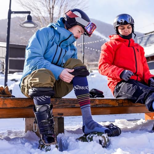Darn Tough Vermont Mens Steep Lines OTC Lightweight with Cushion