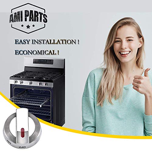 AMI PARTS DG64-00473A Gas Stove Knobs Compatible with Samsung Stove Knobs Replacement NX58F5700WS NX58K7850SS NX58H5600SS ...