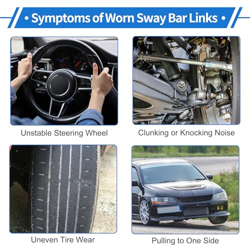 VekAuto Front Stabilizer Bar Links with 2 Pcs Bushing for Toyota Camry 2002-2006 Sway Bar Link Kits No.K90344/K200617 1 Set