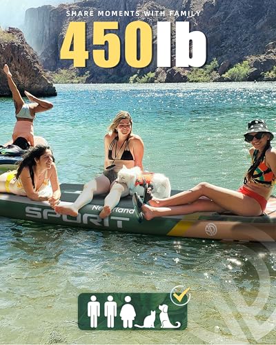 SPORIT 11'6×35" Super Wide Inflatable Stand Up Paddle Board, Ultra Stable SUP Board for Adults, 450lb Capacity with Should...