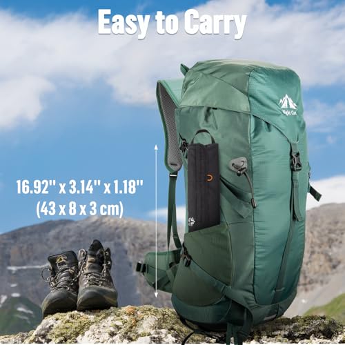 Night Cat Backpacking Chair Ultralight with Folding Camping Table Low Back Camping Chairs Foldable Portable Compact Suppor...