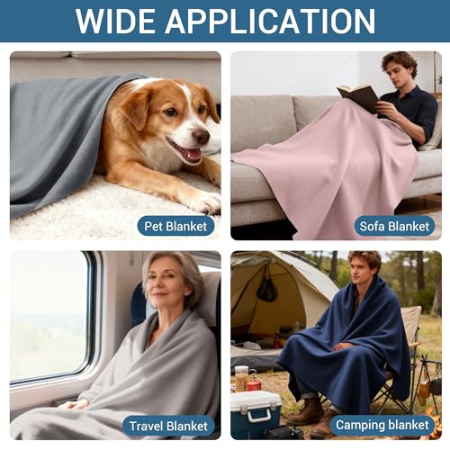 CULVE 24 Pack Fleece Throw Blanket 50x60 - Soft Lightweight Blankets in Bulk for Wedding, Gifts Pet Home Bed Sofa Couch Of...