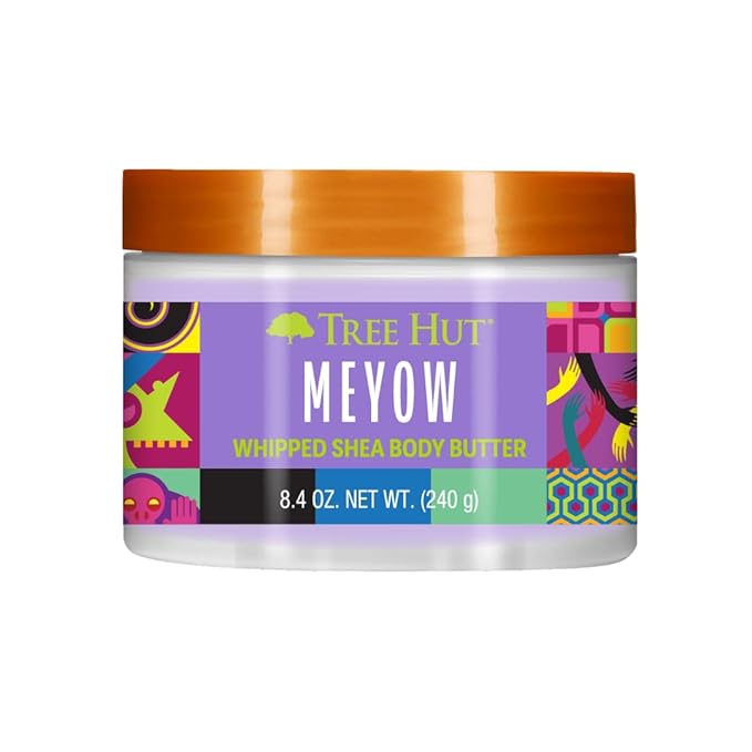 Tree Hut Meyow Whipped Shea Body Butter, Long-lasting Hydration Leaves Skin Feeling Soft & Moisturized, Lightweight, Nourishing Essential Body Care, 8.4 fl oz