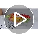 LIMOEASY Chilled Veggie Tray, 15 Inch Clear Party Platter with 4 Compartments, Ice Serving Bowl with Lid, Cold Food Buffet...