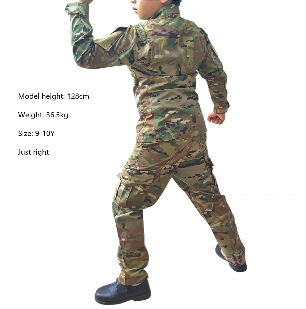 H World Shopping Tactical Airsoft Combat Uniform Suit Shirt & Pants Clothing BDU Hunting Military Camouflage MC 7Y