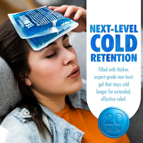 Perfect Remedy 2-Pack Gel Ice Packs for Injuries Reusable, Hot & Cold Pack That’s Durable, Soft & Flexible, Fast Relief & ...