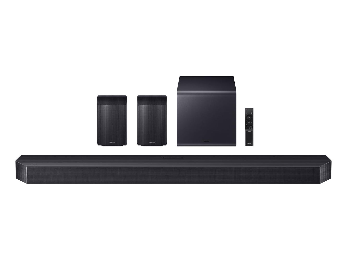 Samsung Q-Series Soundbar HW-Q990H 11.1.4ch with Wireless Subwoofer & Rear Speakers, Wireless Dolby Atmos, Q-Symphony, SpaceFit Sound Pro, Adaptive Sound, Game Mode Pro, Alexa Built-in (2026 Model)
