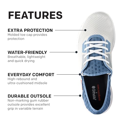 Grunden’s Keeper Sneaker - Lightweight Quick Dry Water Shoes, Breathable Mesh Upper with Rubber Toe, All Day Fishing Comfo...