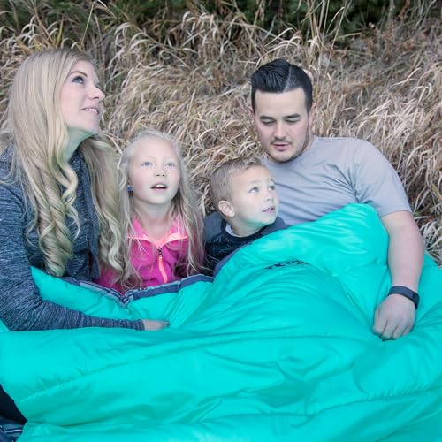 Teton Mammoth Queen Size Double Sleeping Bag- A Warm Bag The Whole Family can Enjoy – Great for Camping, Hunting and Base ...