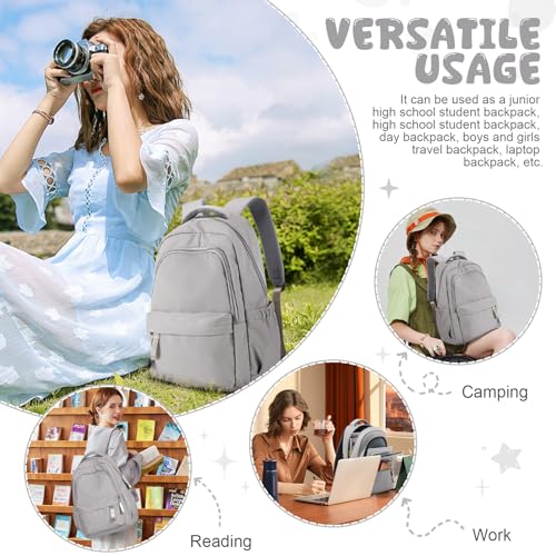 winspansy Small Backpack For School Girls Boys Aesthetic Lightweight Travel Daypack Simple Cute Backpack For Women Men Col...