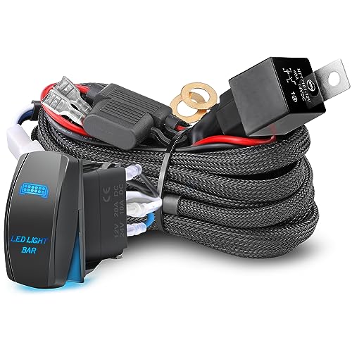Wiring Harness 1 Lead, Rfroad Lighting LED Light Bar Wiring Harness Kit for Fog Lights Off Road Driving Lights Work Light ...