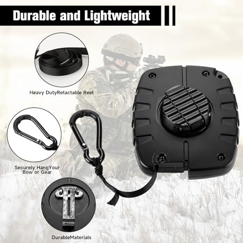 Upgraded Ultra Silent Retractable Bow and Gear Hoist - 30FT Quietest Safety System for Tree Stand Hunting, Essential Hunti...