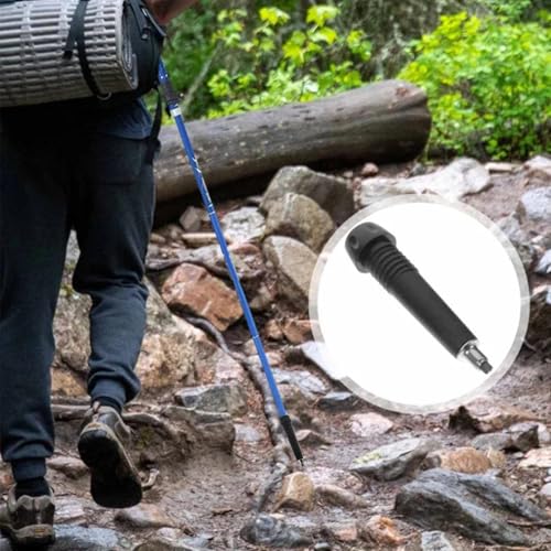 10 Pieces Trekking Pole Tips, Tungsten Steel Rod End Tip, Walking Sticks Accessories, Rubber Feet for Hiking Pole - Climbi...