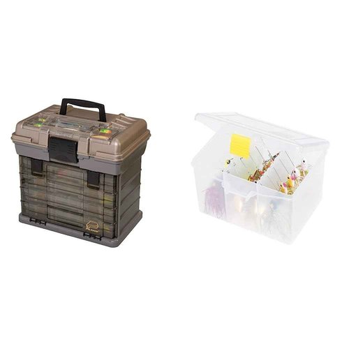 Plano 137401 By Rack System 3700 Size Tackle Box, Multi, 16" X 12" X 17.25" 6lbs & Stowaway Spinner Bait Box