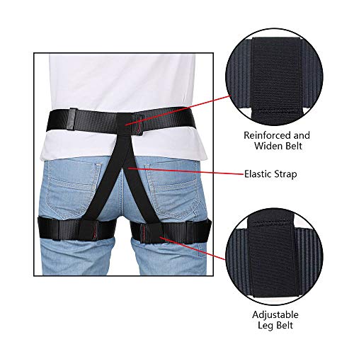 HandAcc Climbing belts, Safe Seat Belts for Tree Climbing Outdoor Training Caving Rock Climbing Rappelling Equip - Half Bo...