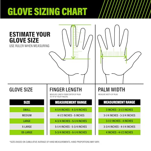 AWP Dura-Knit™ Work Gloves, Advanced 3D-Knit, Performance Grip, Durable, Touchscreen, Large, Black/Green