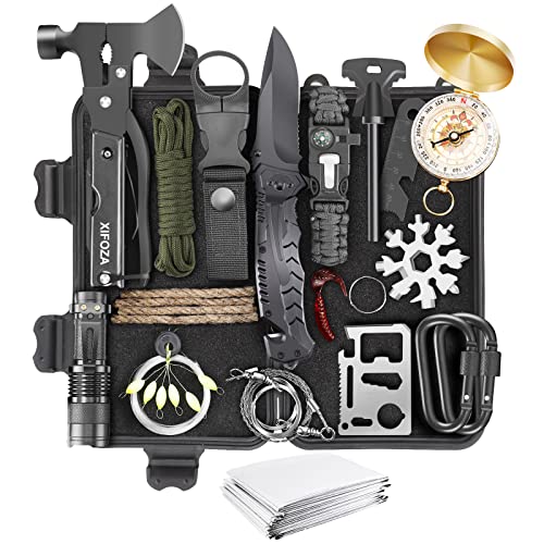 Gifts for Men Dad Husband, Survival Kits 27 in 1 Christmas Stocking Stuffers Camping Accessories Tactical Gear Fishing Equ...