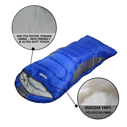0 Degree Winter Sleeping Bags for Adults Camping (450GSM) - Temp Range (5F–32F) Portable Waterproof Compression Sack- Camp...