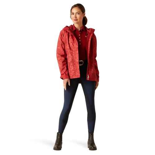 ARIAT Women's Spectator Waterproof Jacket, Sun-Dried Tomato Exploding Flo, XX-Large