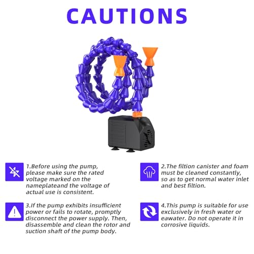 Submersible Water Pump - DC 25W 400GPH 1500L/H with Water Pipes & 5.2ft High Lift - for Water Table Aquarium, Pond, Hydrop...