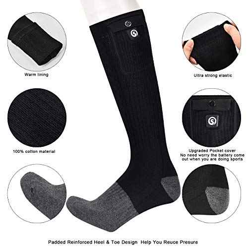 Heated Socks, APP Control Electric Heated Socks for Men Women, Rechargeable Battery Powered Warm Socks, Washable Thermal Socks Foot Warmer for Winter Hunting Skiing Hiking Camping