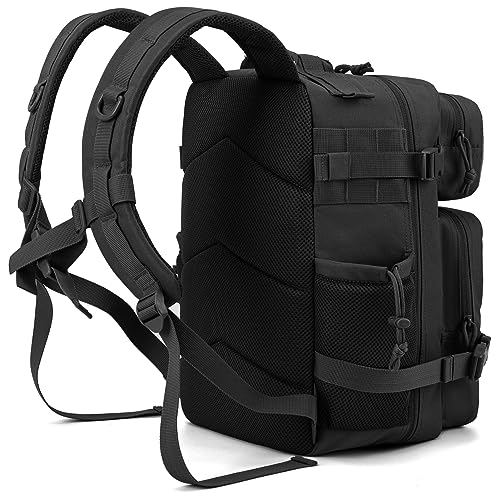 QT&QY 25L/45L Military Tactical Backpack For Men Molle Daypack 3 Day Bug Out Bag Hiking Rucksack With Bottle Holder