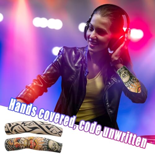 BIBARAJM 6 Pcs Rocker Costume Men's Disco Costume Men's Party Costume Men with Sunglasses Sleeves Gloves Ring Headscarves ...
