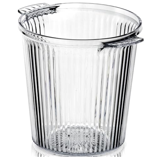 DecorRack 6 Pack Acrylic Ice Buckets with Handles, 2.5 Liter Crystal Clear Wine Buckets, Perfect Champagne Bottle Tubs for...