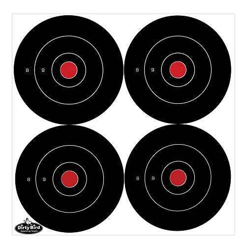 Birchwood Casey Non-Adhesive Dirty Bird Bull's-Eye Small Targets Practice Shooting for Indoor and Outdoor Use