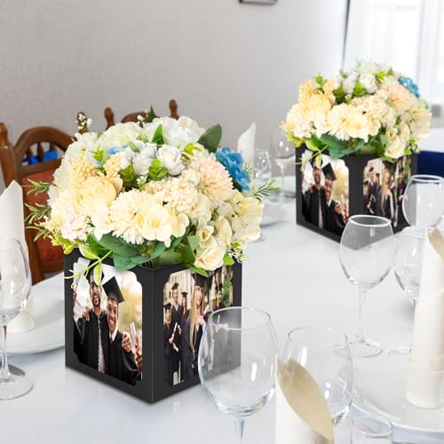 Spiareal 6 Pcs Graduation Box Centerpieces for Table 6/7 Inch Photo Frame Display Congrats Grad Party Favor Gift Picture T...