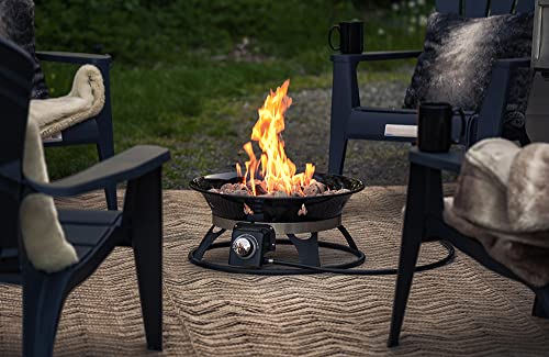 Outland Living Portable Propane Fire Pit, 21-inch, 58,000 BTU with Fire Pit Cover & Carry Kit, Smokeless Gas Firebowl | Pe...