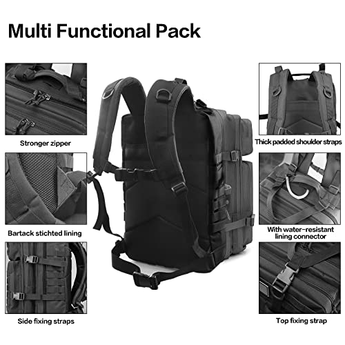 CtopxCone 45L Military Tactical Backpacks For Men Camping Hiking Trekking Daypack With Removable Water Bottle Pouch Bug Ou...
