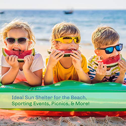 Beach Tent - Sun Shelter for Shade with UV Protection and Water-Resistant Coating for Sports Events and More with Carry Ba...
