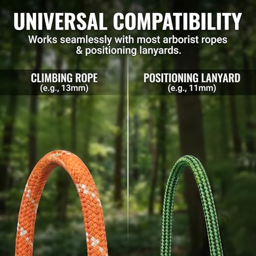 Feiyagoo Tree Arborist Friction Saver Tree Climbing Cambium Saver Loop Belt Sling Retrievable Anchor 35.4 inch/43 inch