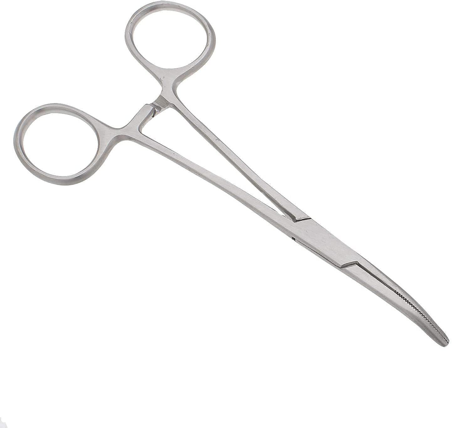 SURGICAL ONLINE 2-Piece Curved & Straight 5" Hemostat Set - Stainless Steel Locking Tweezer Clamps - Ideal Hemostats for Nurses, Fishing Forceps, Crafts and Hobby