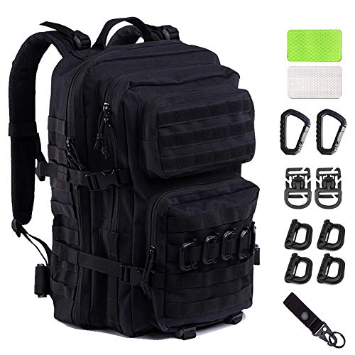 R.SASR Military Tactical Backpack 45L Large Tactical Backpack for Men, Hiking Rucksack With Bottle Holder