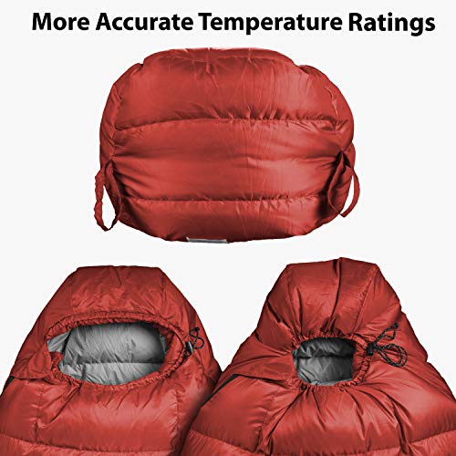 Outdoor Vitals Summit Sleeping Bag 800+ Fill Power Starting Under 2lbs Ultralight Backpacking Mummy Down Sleeping Bag for ...