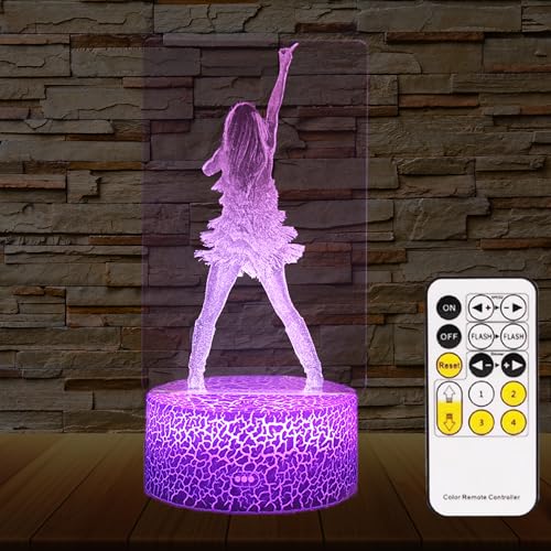 YJYKL Girls Gifts, Singing Girl Birthday Gift, Decoration for Room. Table Lamp for Music Party Supplies.Night Light with 1...