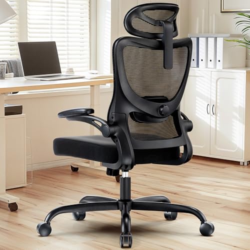 HUANUO Ergonomic Office Chair, High Back Computer Desk Chair with Adjustable Lumbar Support and Headrest, Comfy Gaming Cha...