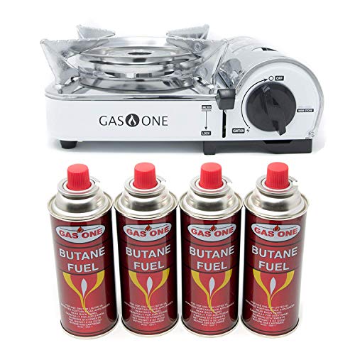 GasOne Emergency Gear Camping Mini Butane Portable Gas Stove with Carrying Case