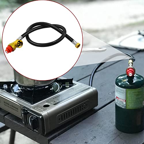 MENSI Fuel Propane Butane Gas Portable Camping Stove Replacement 27.5 Inch Regulator with Hose Convert to 1LB Disposal Bottle