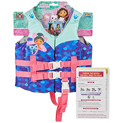 SwimWays Gabby's Dollhouse Swim Trainer Life Jacket, US Coast Guard Approved Life Vest Kids Swim Vest, Pool Floats & Life ...