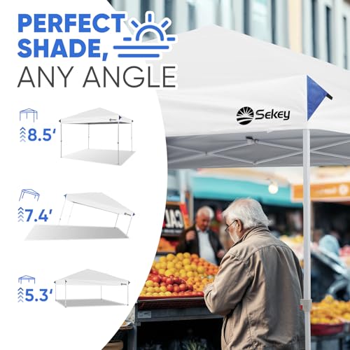 Sekey 10x10 Pop Up Canopy with One Push Setup-Easy Up Canopy with 99% UV Blocking - Instant Outdoor Sun Shade for Events, ...