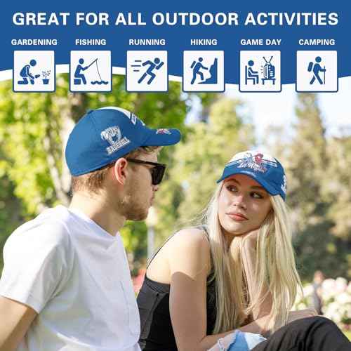Baseball Hats for Men Women, Adjustable Baseball Cap, Structured Fit, Hat for Sports Fans, Game Day Headwear
