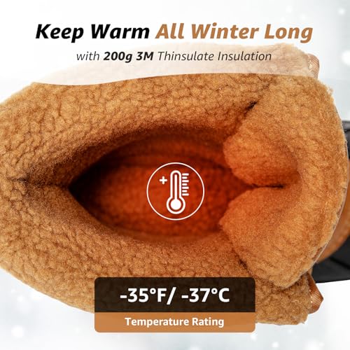 Kelway Snow Boots for Women – Waterproof, Insulated & Warm Winter Shoes with Non-Slip Soles for Hiking, Walking, Camping &...