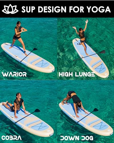 11’x35 Extra Wide Inflatable Paddle Board, 430lb Capacity Stable Paddleboard for Yoga, Stand up Paddle Board for Adults(x...