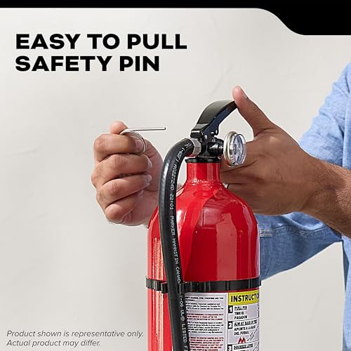 Kidde Commercial-Grade Fire Extinguisher for Office, Parking Garages, Rechargeable, 3A40BC