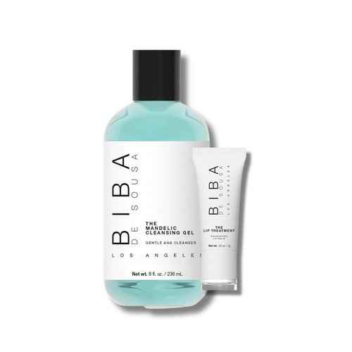 BIBA DE SOUSA Lip Treatment + Mandelic Cleansing Gel Bundle