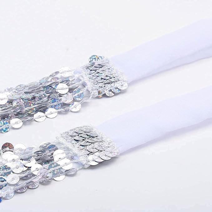 Women Sequin Tassel Skirt Glitter Sparkly Fringe Belly Dance Hip Scarf Skirts Metallic Rave Party Belts Costume